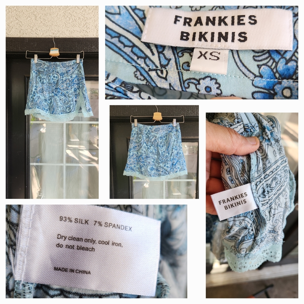 Frankie's Bikinis Blue Paisley Skirt - Picture 2 of 3